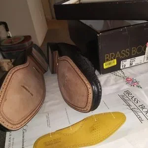 Brass Boot Cayman Slip On Loafers Brass Boot Loafers Brown Leather Moc Round Toe Slip On Shoes  main image 3
